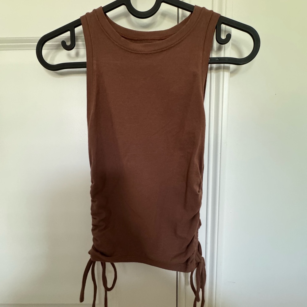 Hollister Brown Ruched Tank Top